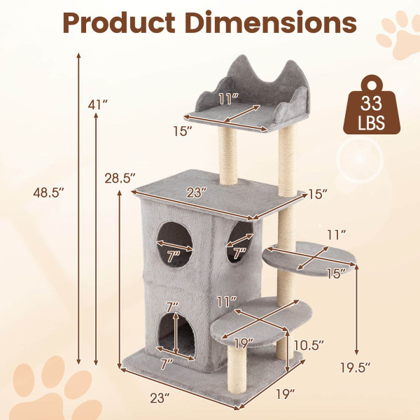 48.5 inch 2-Story Cat Condo Tree product image 48.5 inch 2-Story Cat Condo Tree product image