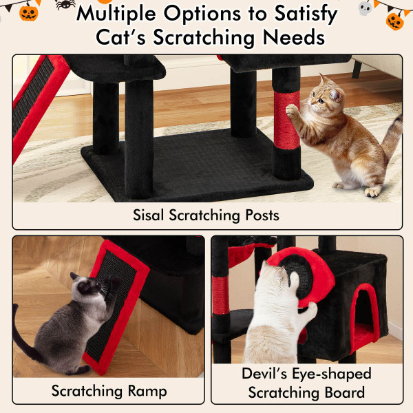 Gothic Cat Tree with 2 Cat Condos and 2 Plush Perches product image Gothic Cat Tree with 2 Cat Condos and 2 Plush Perches product image