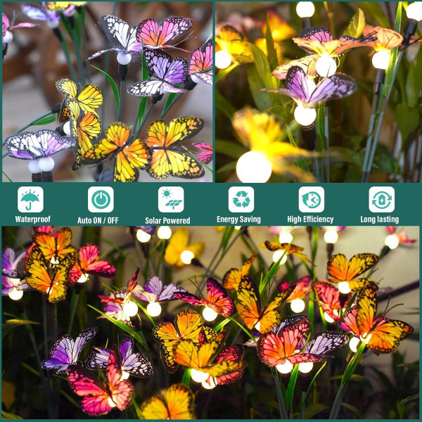 Outdoor Solar Swaying Butterfly Garden Lights (4-Pack) product image Outdoor Solar Swaying Butterfly Garden Lights (4-Pack) product image