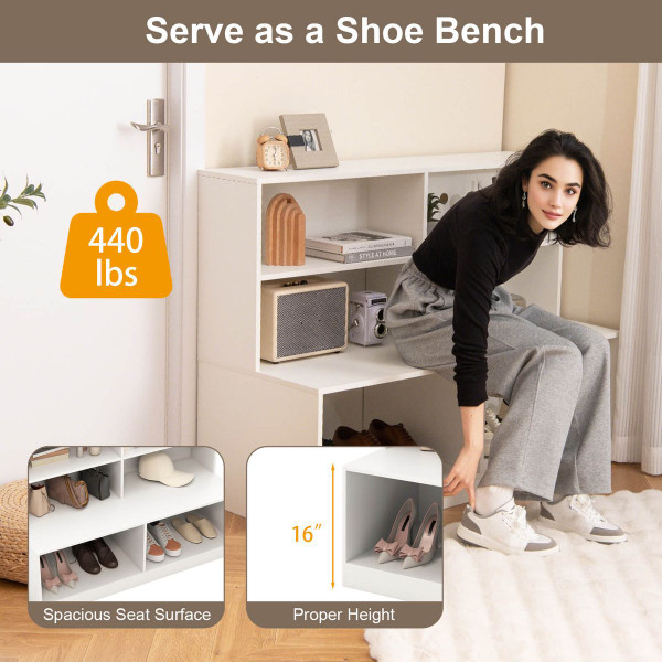 2-in-1 Storage Entryway Shoe Cabinet Bench product image 2-in-1 Storage Entryway Shoe Cabinet Bench product image