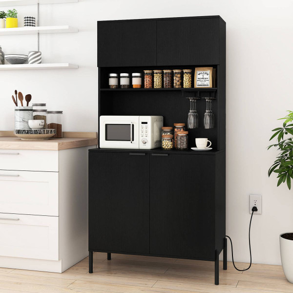 64.5” Kitchen Pantry Cabinet with Charging Station product image 64.5” Kitchen Pantry Cabinet with Charging Station product image