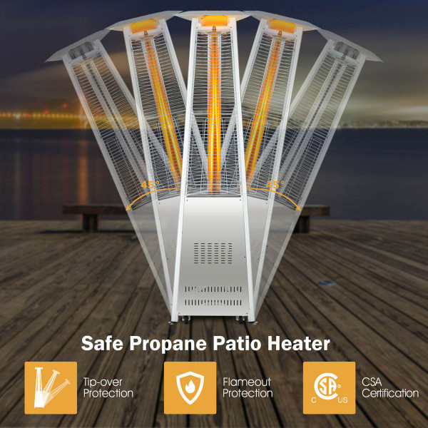 42,000 BTU Stainless Steel Pyramid Patio Heater  product image
