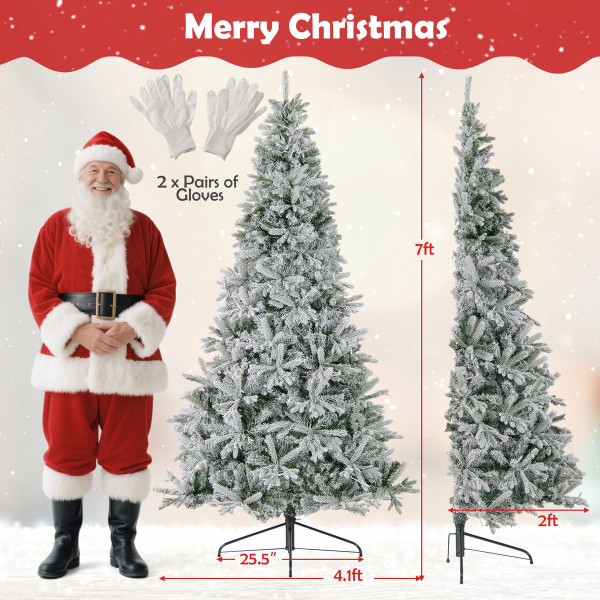 7FT Half Artificial Pre-Lit Christmas Tree product image