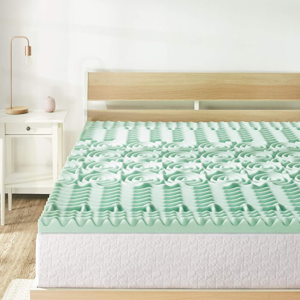 2-inch 7-Zone Memory Foam Mattress Topper with Aloe Infusion product image