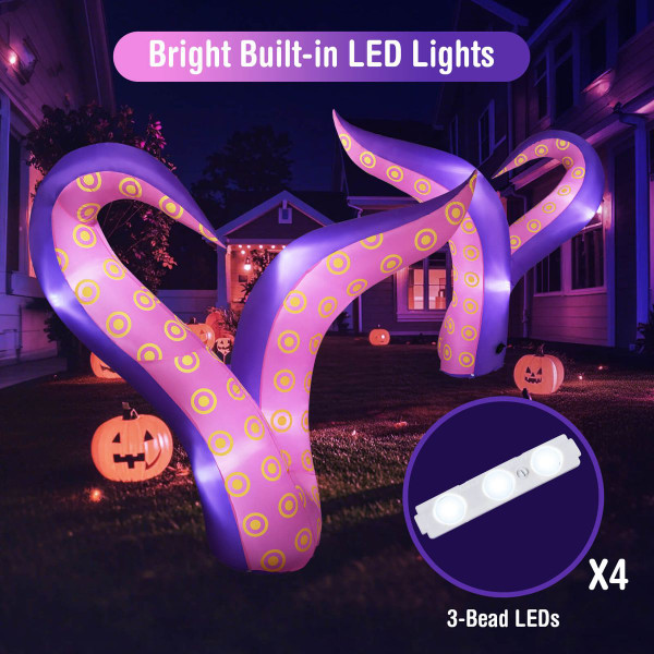 6.5 Ft Inflatable LED Octopus Tentacles Window Decoration product image