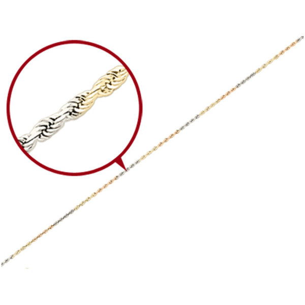 Diamond Cut Rope Chain Anklet product image