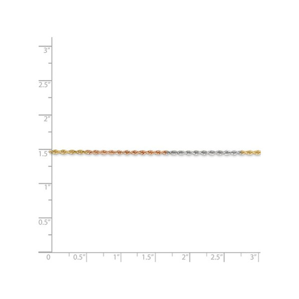 Diamond Cut Rope Chain Anklet product image