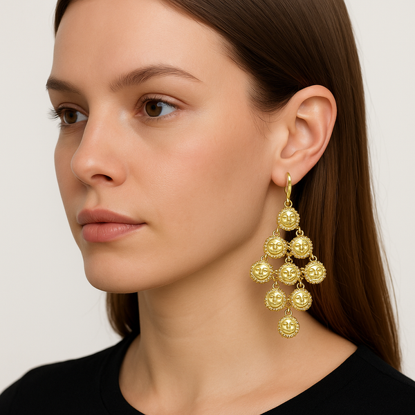 18K Gold Filled Sunshine-Inspired Hanging Earrings product image