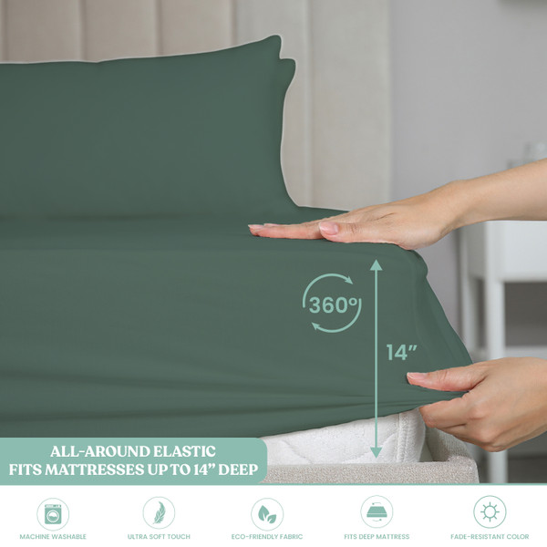 Lightweight Microfiber Bed Sheet (6-Piece Set) product image