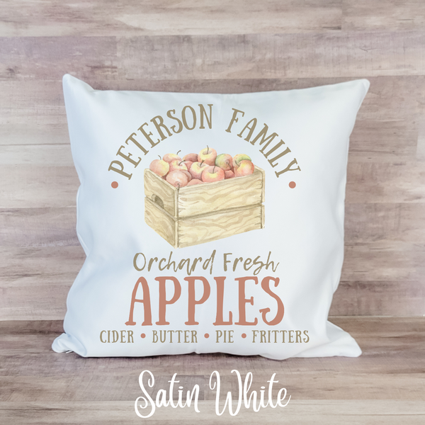 Personalized Family Farm Apples Pillow Cover product image