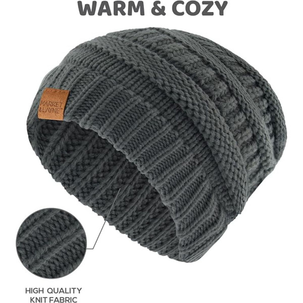 Market & Layne Thick Chunky Knit Beanies (3-Pack) product image