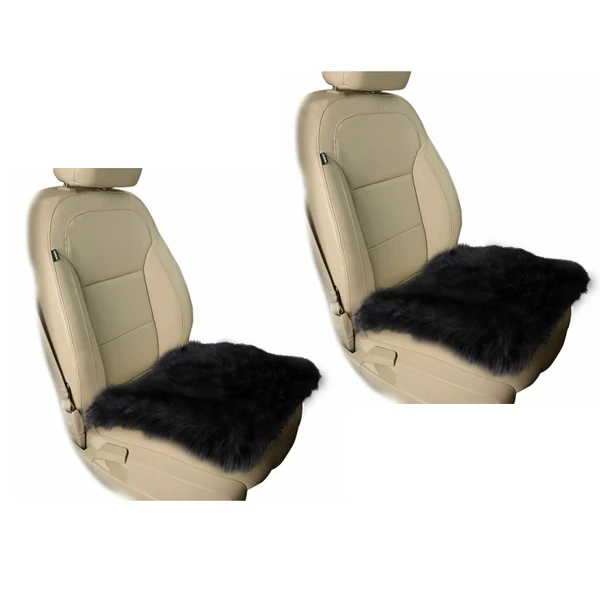 Zone Tech Black Faux Sheepskin Car Seat (1 Or 2-Pack) product image