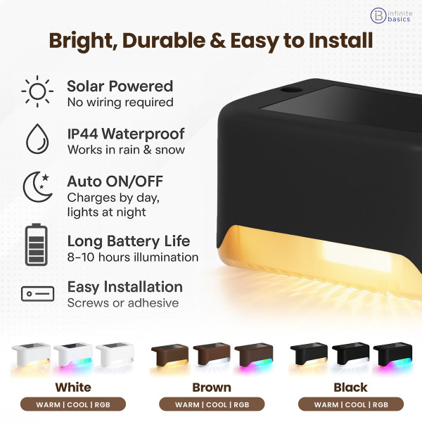 Solar LED Deck & Step Lights (8-Pack) product image
