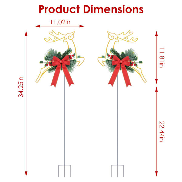 Christmas Lighted Reindeer (2-Pack) product image