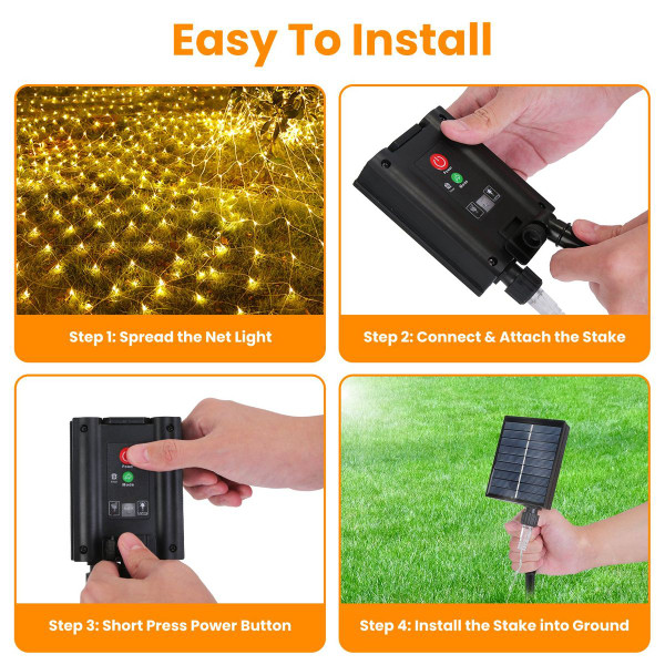 Solar Shrub Net Lights product image