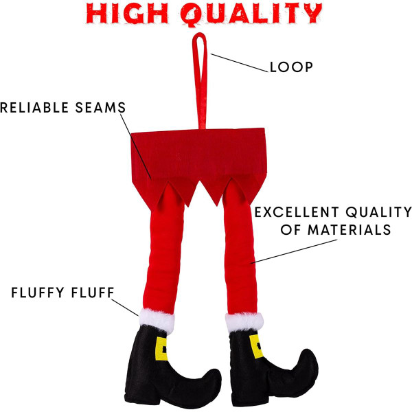 Hanging Santa Legs Christmas Decoration product image