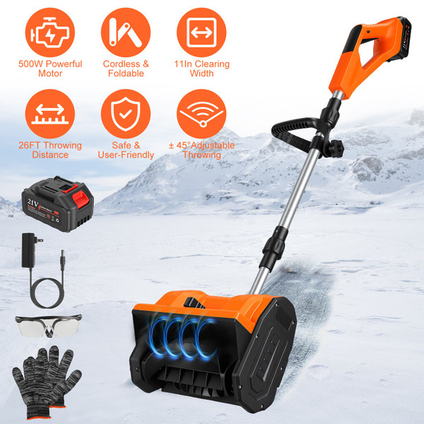 PowerTronx Cordless Powered Snow Shovel product image