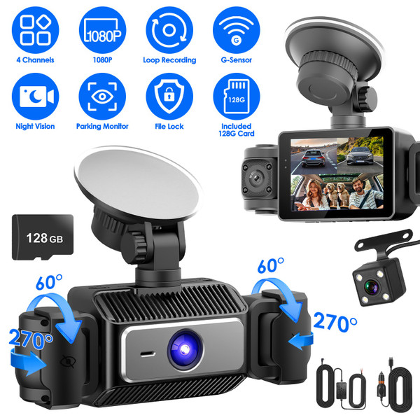 4-Channel Car Dash Camera product image
