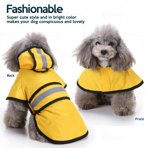 Reflective Raincoat with Hood for Dogs (X-Large) product image