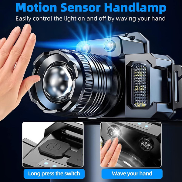 Motion Sensor High Power Rechargeable Headlamp (2-Pack) product image