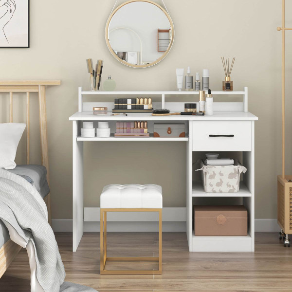 Computer Desk with Charging Station and Adjustable Shelf product image