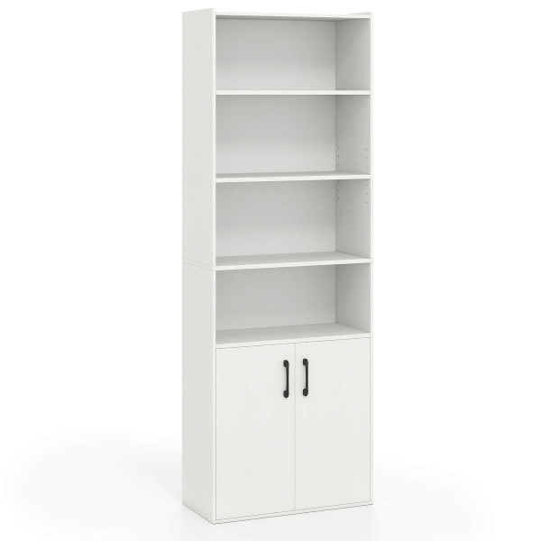 70" Bookcase with Adjustable Shelves with Cabinet  product image
