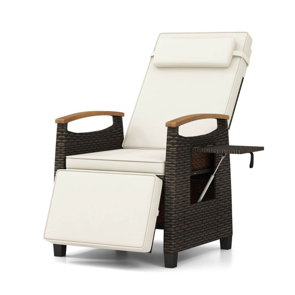 Adjustable Wicker Patio Recliner Chair product image