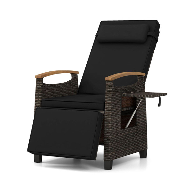 Adjustable Wicker Patio Recliner Chair product image