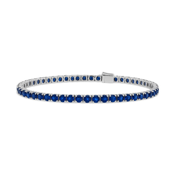 Round Cut Blue Tennis Bracelet product image