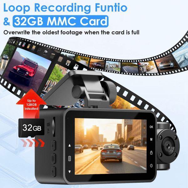 iMounTEK 1080P 3-Channel Dash Cam product image