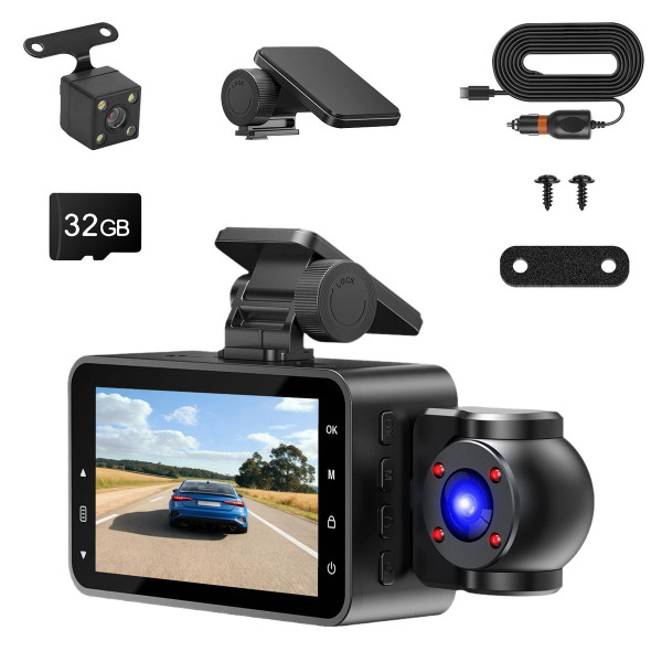 iMounTEK 1080P 3-Channel Dash Cam product image