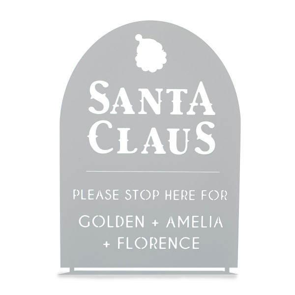Santa Claus Personalized Christmas Stop Sign  product image