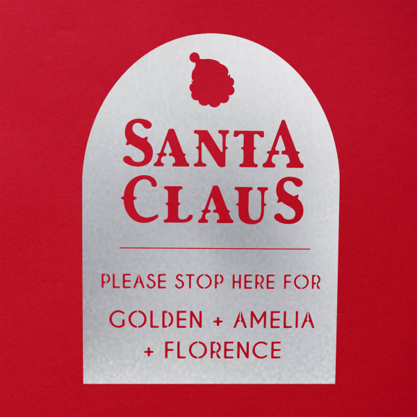 Santa Claus Personalized Christmas Stop Sign  product image