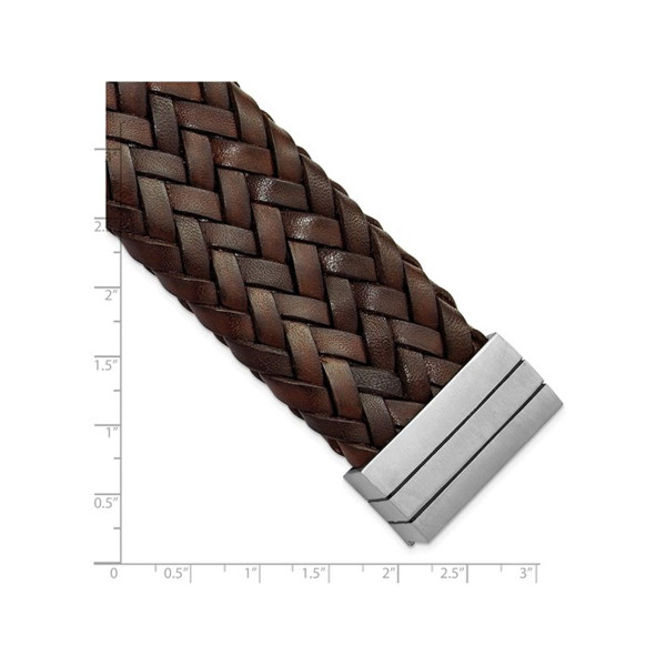 Mens Woven Italian Leather Bracelet product image