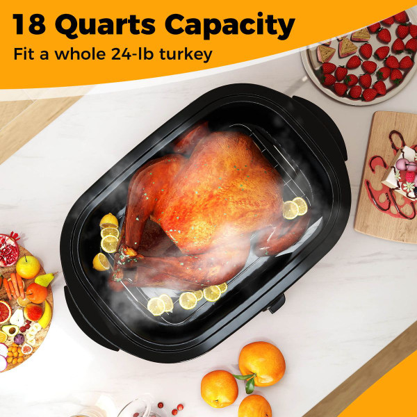 18 QT Electric Roaster Oven with Self-Basting Lid product image