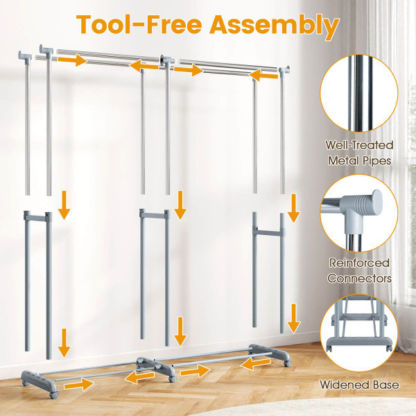 Double Rod Clothes Rack  product image