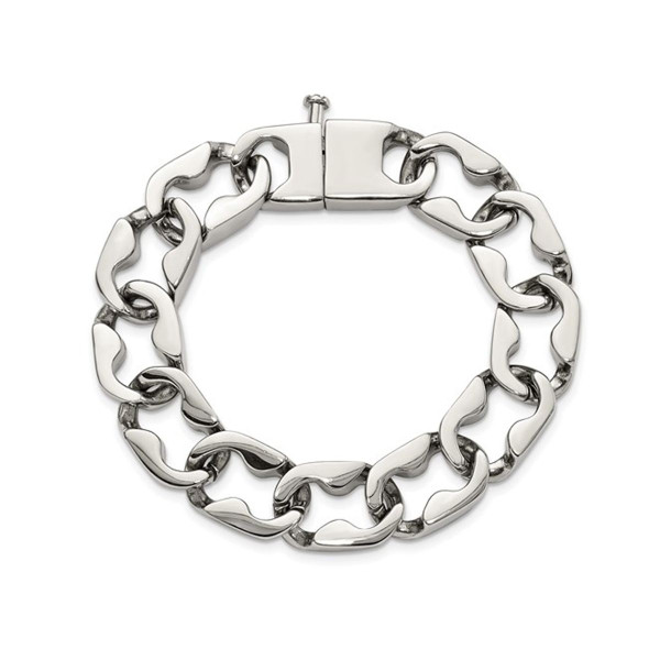 Men's Stainless Steel Polished Large Link Bracelet product image