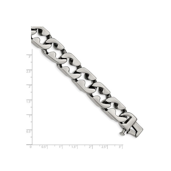 Men's Stainless Steel Polished Large Link Bracelet product image