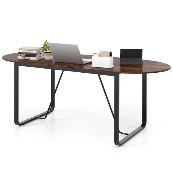 71" Oval Home Office Table with Cable Management product image