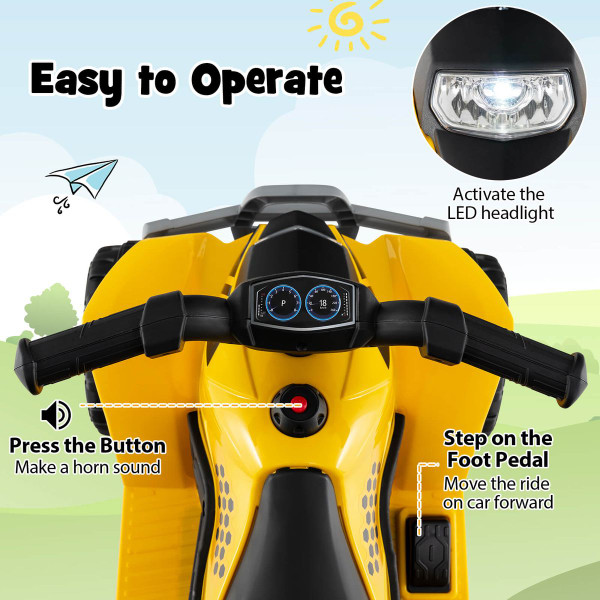 CAT-Licensed 6V Kids' Realistic Ride-On ATV  product image