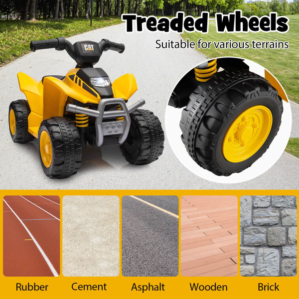 CAT-Licensed 6V Kids' Realistic Ride-On ATV  product image