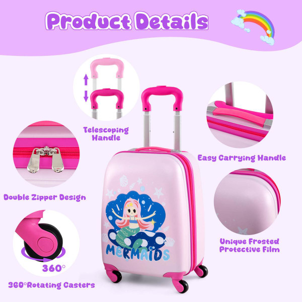 2-Piece Kids Carry On Luggage Set product image