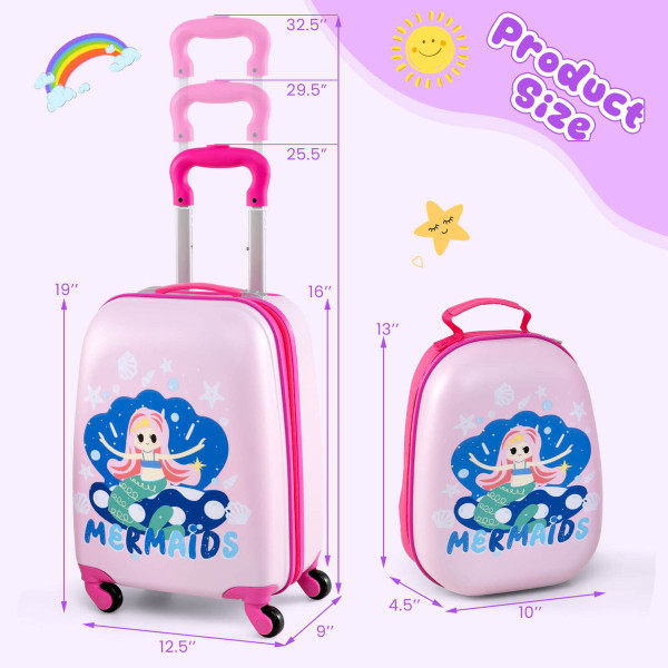 2-Piece Kids Carry On Luggage Set product image