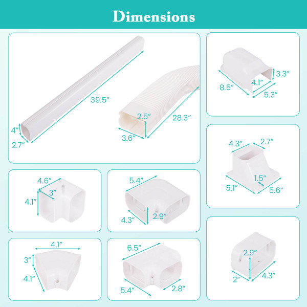 4"  PVC Decorative Mini Split Line Set Cover product image
