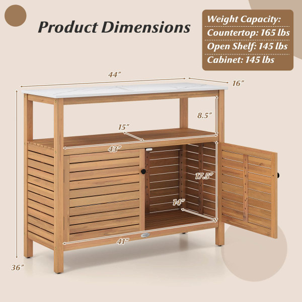 Wood Patio Storage Cabinet  product image