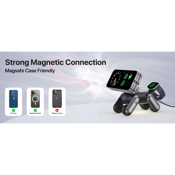 3-in-1 Wireless Charger Robot Dog Stand product image