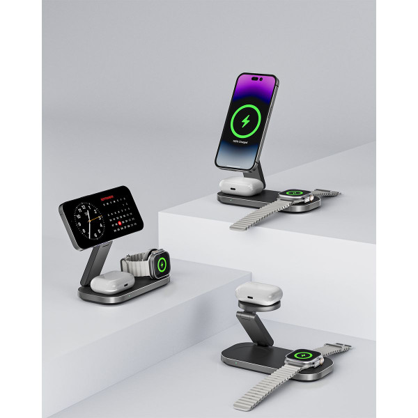 Foldable 3 in 1 Wireless Charging Station product image