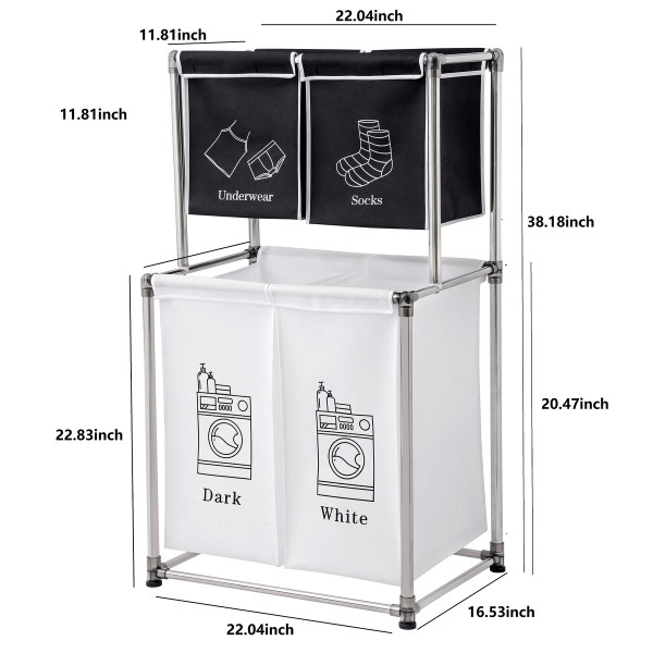 Laundry Organizer Hamper (3 or 4 Removable Bags) product image