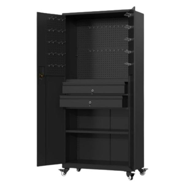 71" Metal Garage Storage Cabinet with Wheels product image