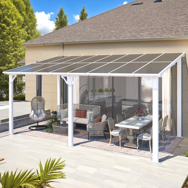 Outdoor Lean-to Hard Top Pergola product image